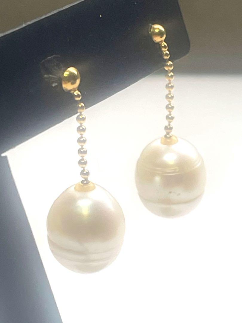 k18 天然バロックパールピアス3.8g