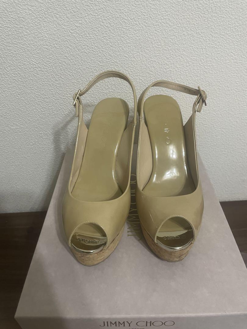 JIMMY CHOO ベージュ サンダル　37 美品