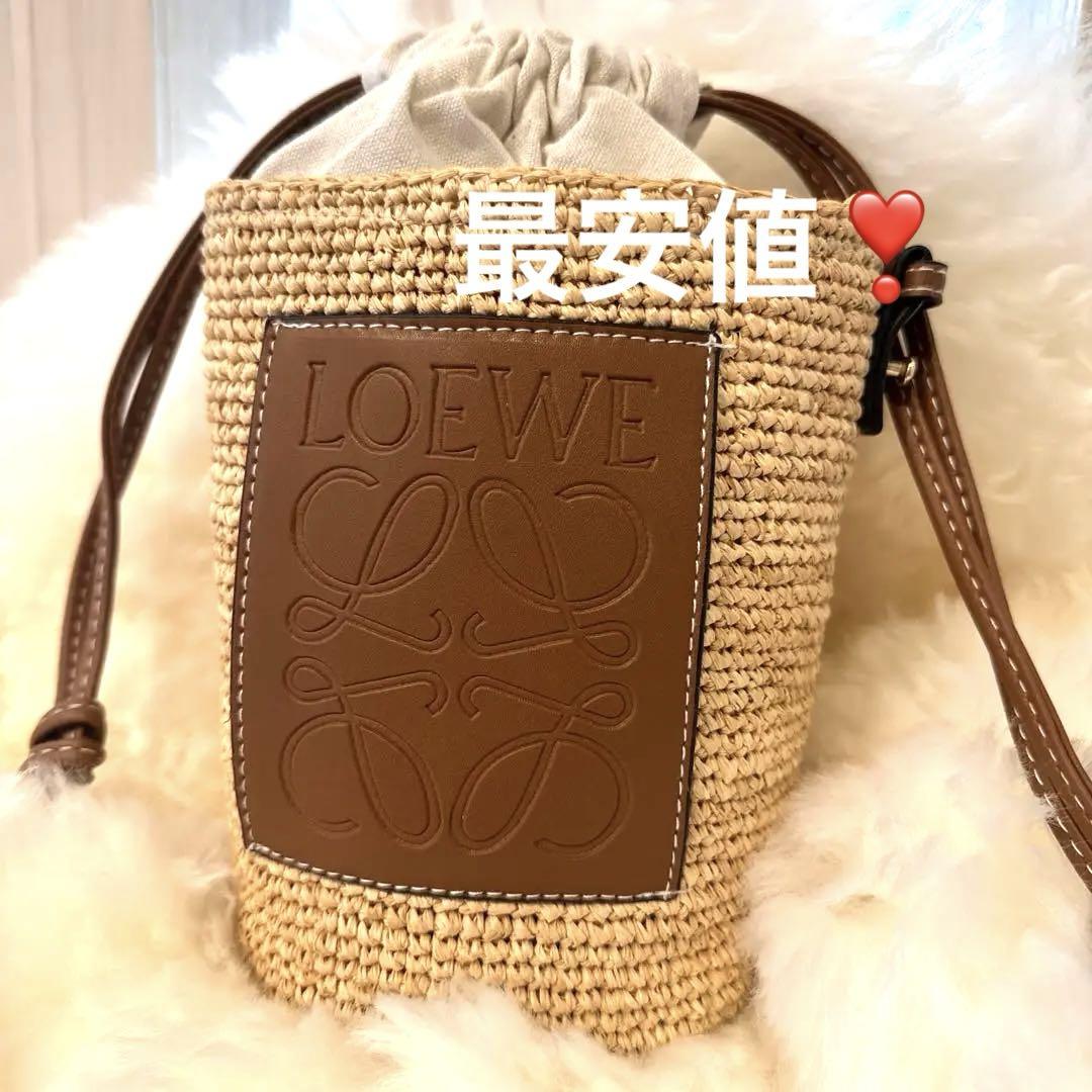 LOEWE ロゴ入り ストローかごバッグ LOEWE ストロー かごバッグ - メルカリ