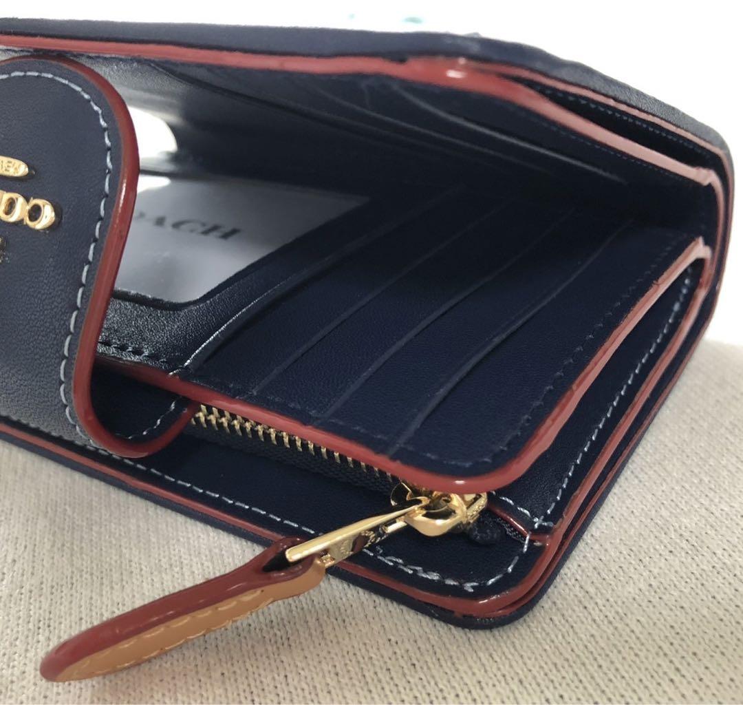 バ*ー様 美品　COACH 二つ折り財布　デニム