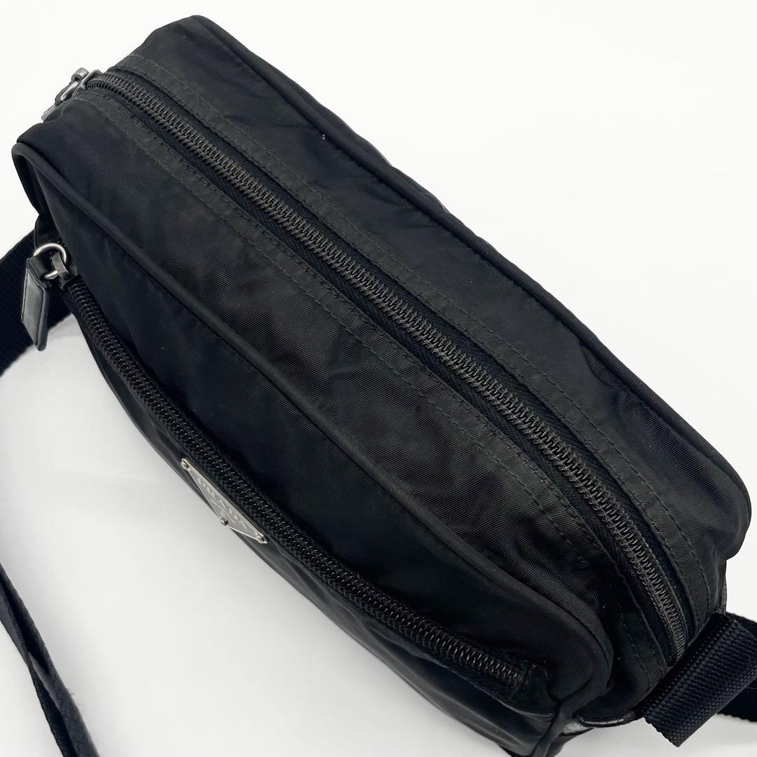 PRADA プラダ ショルダーバッグ ナイロン レザー 三角ロゴ