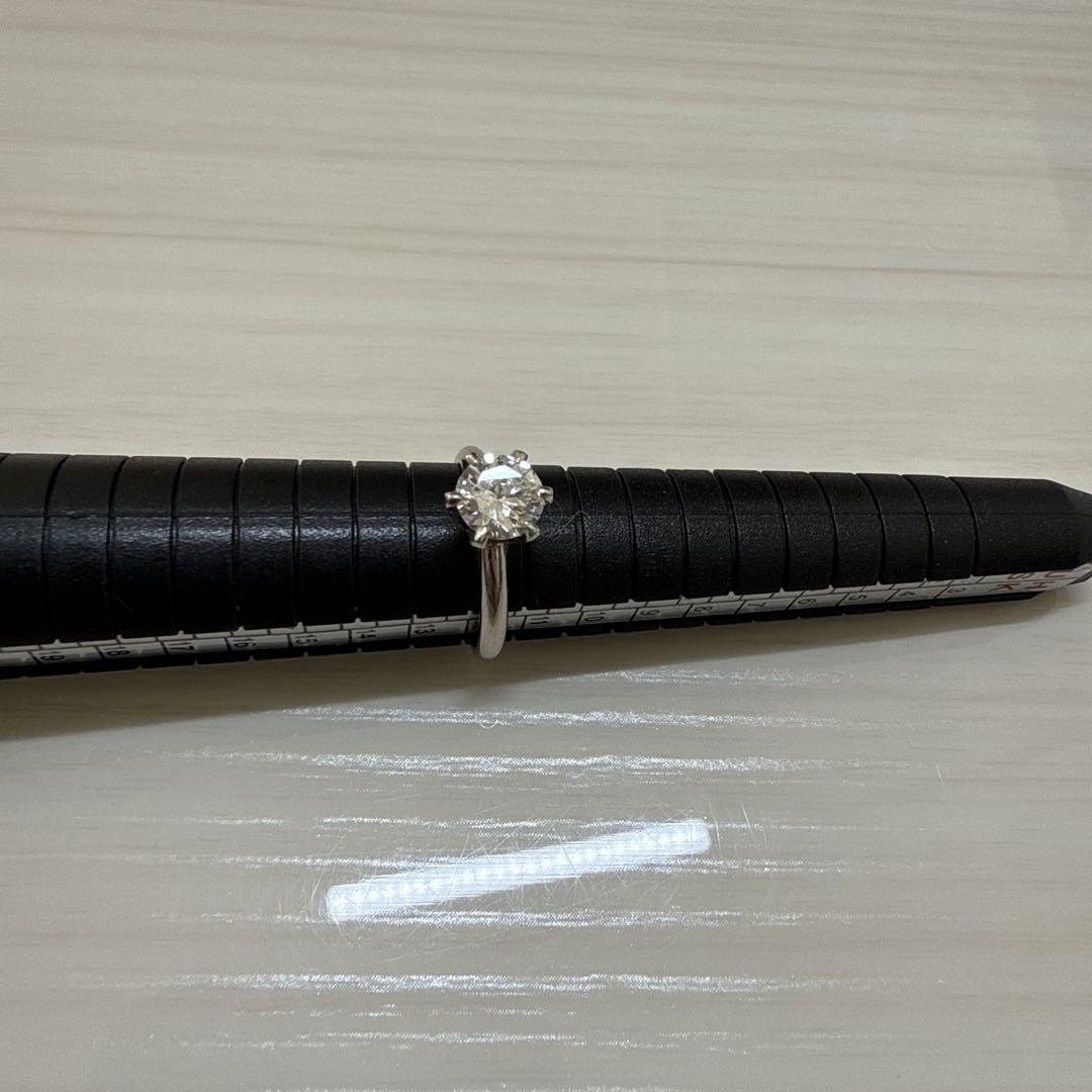 ダイヤモンド ホワイトゴールド リング サイズ10号　直径16.15内周50.7