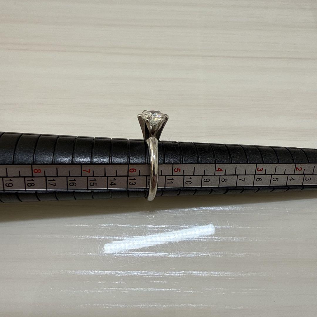 ダイヤモンド ホワイトゴールド リング サイズ10号　直径16.15内周50.7