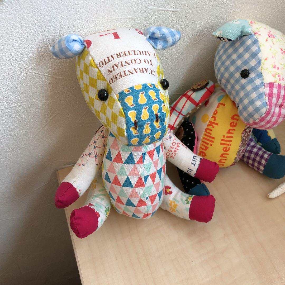 ぬいぐるみ ハンドメイド パッチワーク メルカリ