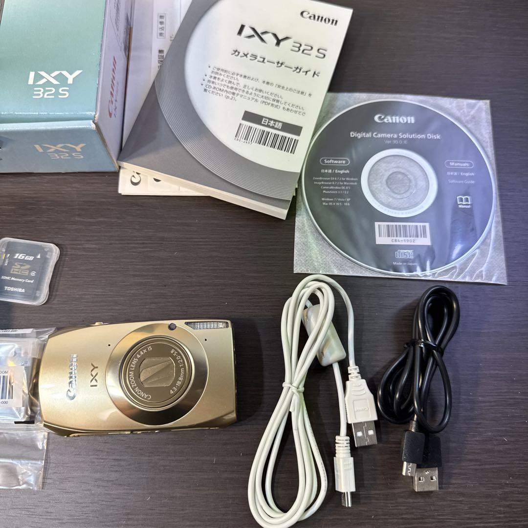 使用感無し　美品　Canon IXY 32S デジタルカメラ　ゴールド 箱あり