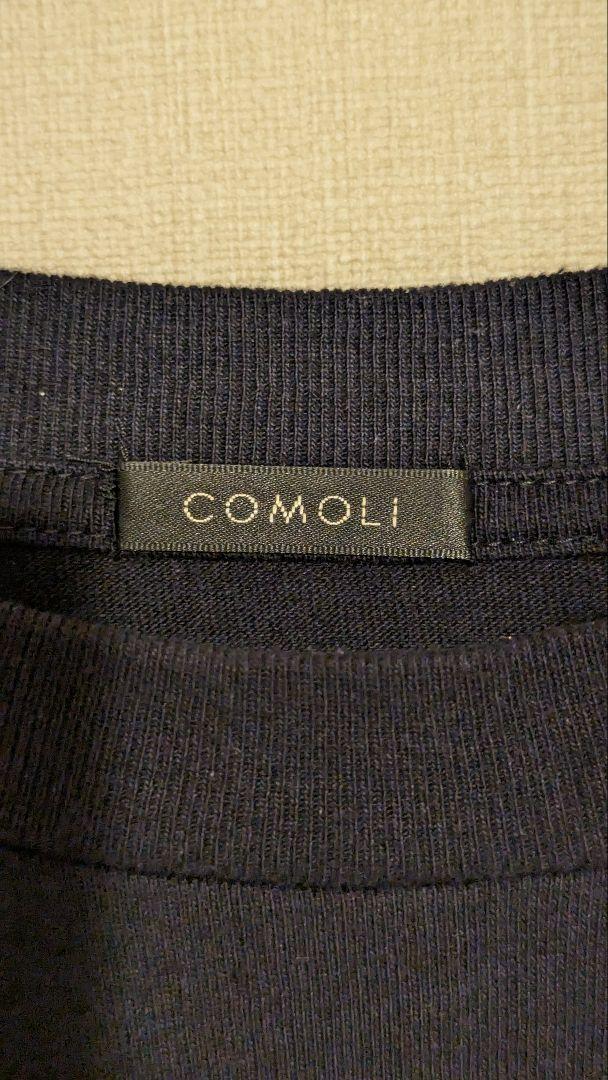 COMOLI 空紡天竺長袖Tシャツ　NAVY　サイズ：２