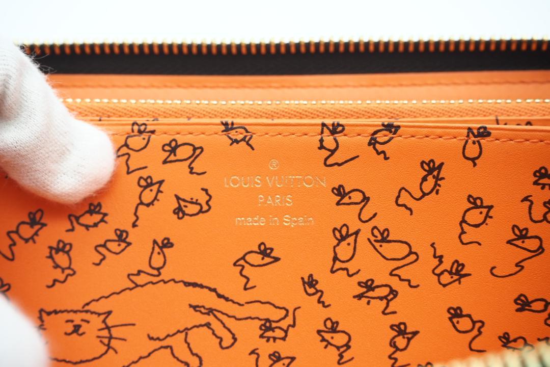 LOUIS VUITTON ラウンドファスナー長財布 キャットグラム ジッピー