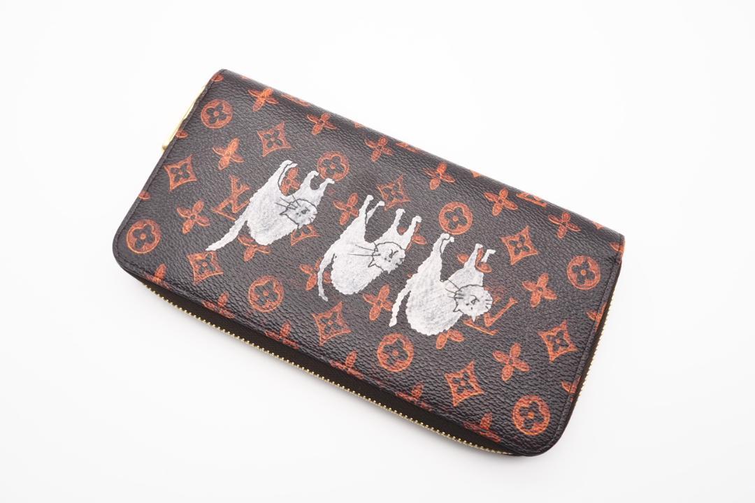 LOUIS VUITTON ラウンドファスナー長財布 キャットグラム ジッピー