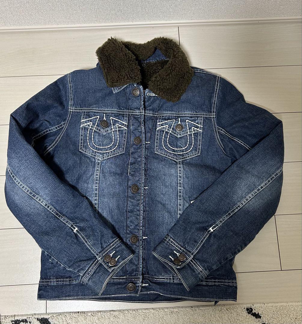 TRUE RELIGION ボアデニムジャケット　デニムジーンズ　セットアップ
