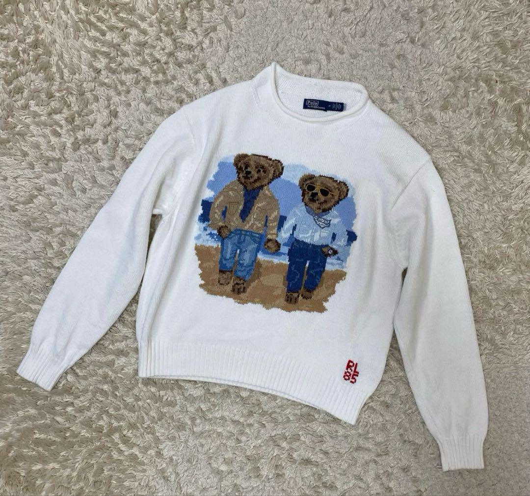 【激レア】ラルフローレン ♡ポロベアコットンニット　カップルベア 激レア】ラルフローレン ♡ポロベアコットンニット カップルベア