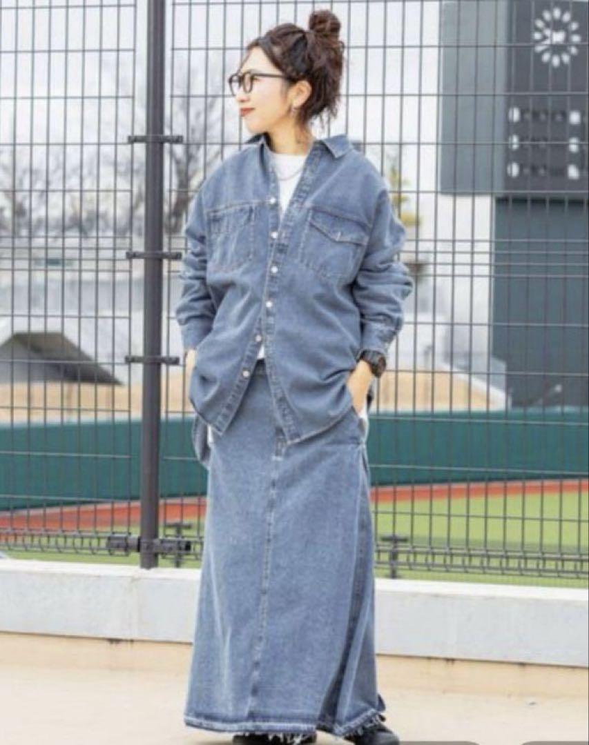 ニコアンド　misayoさんプロデュース　BIGデニムシャツ