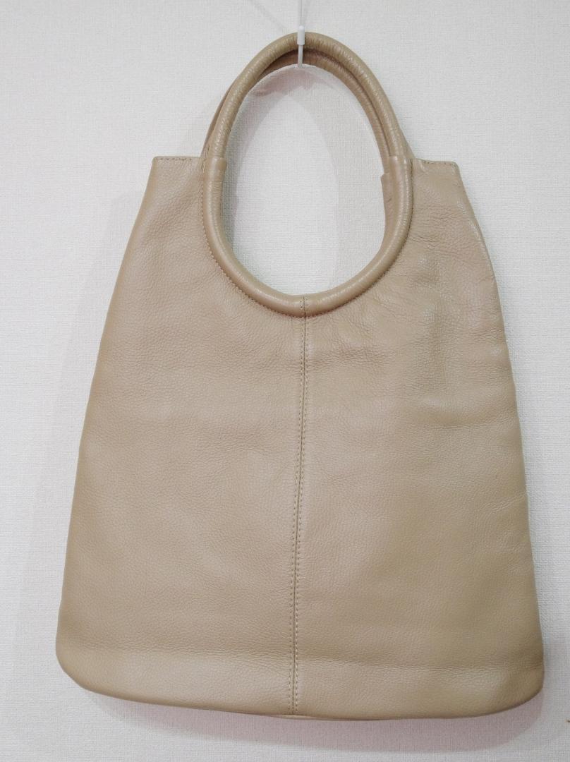 AULENTTI FIRENZE オウレンティ ベージュ レザートートバッグ
