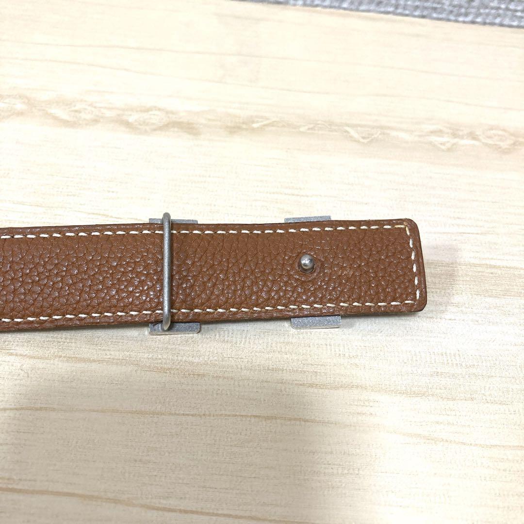 【週末限定値下げ】85 リバーシブル エルメス ベルト Hバックル シルバー 黒