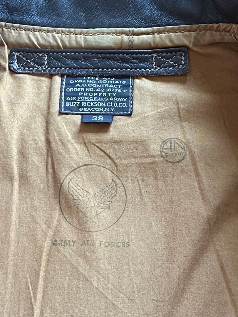 バズリクソンズ A-2 BR80563 1942MODEL size 38 バズリクソンズ A-2 BR80563 1942MODEL size 38 - メルカリ