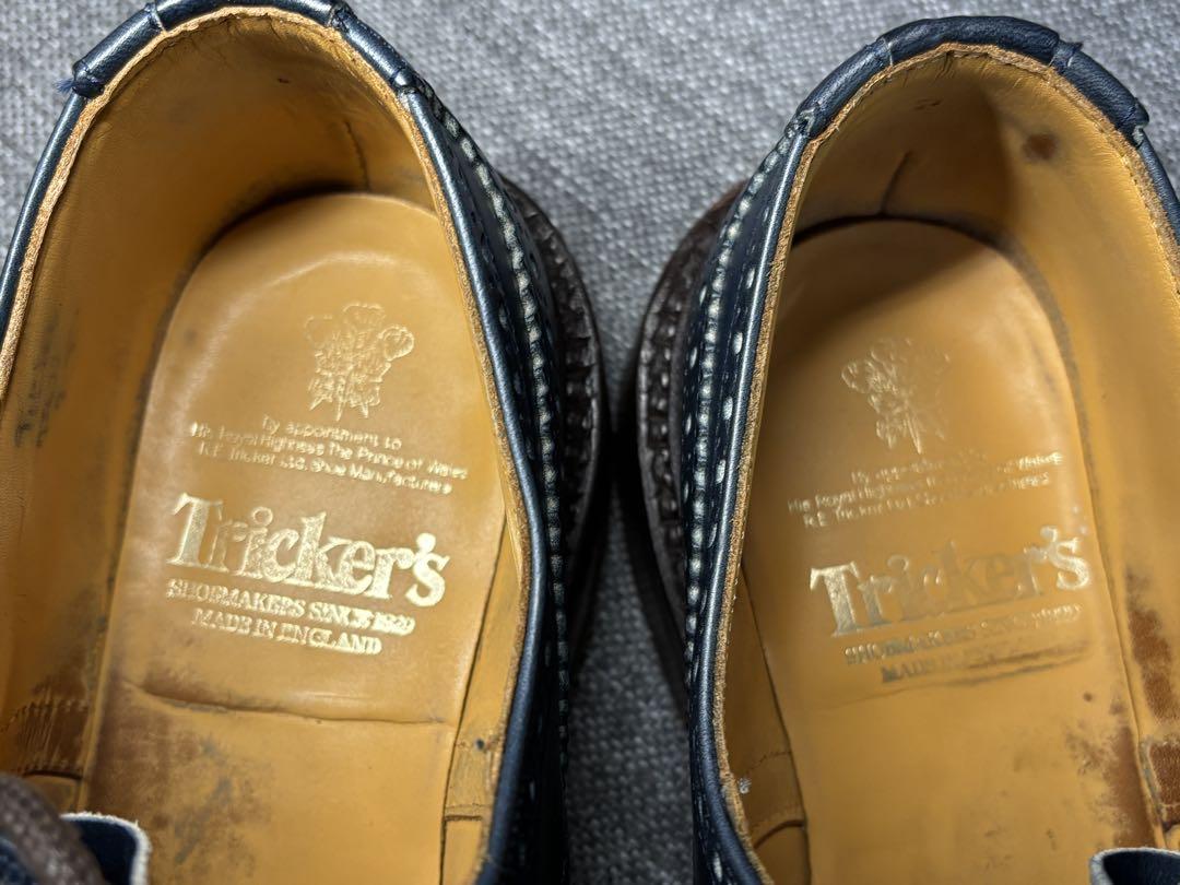 いち　Tricker's トリッカーズ バートン ネイビー UK8.0
