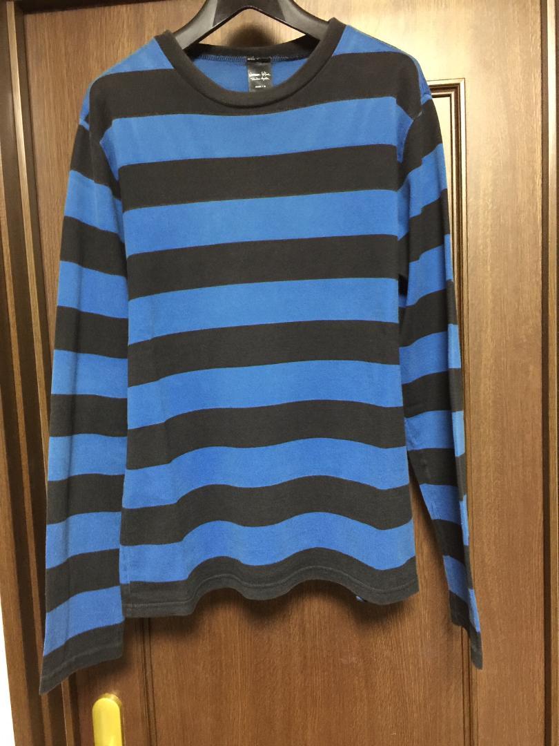 ナンバーナイン カート期 ボーダー カットソー ロンT 青黒