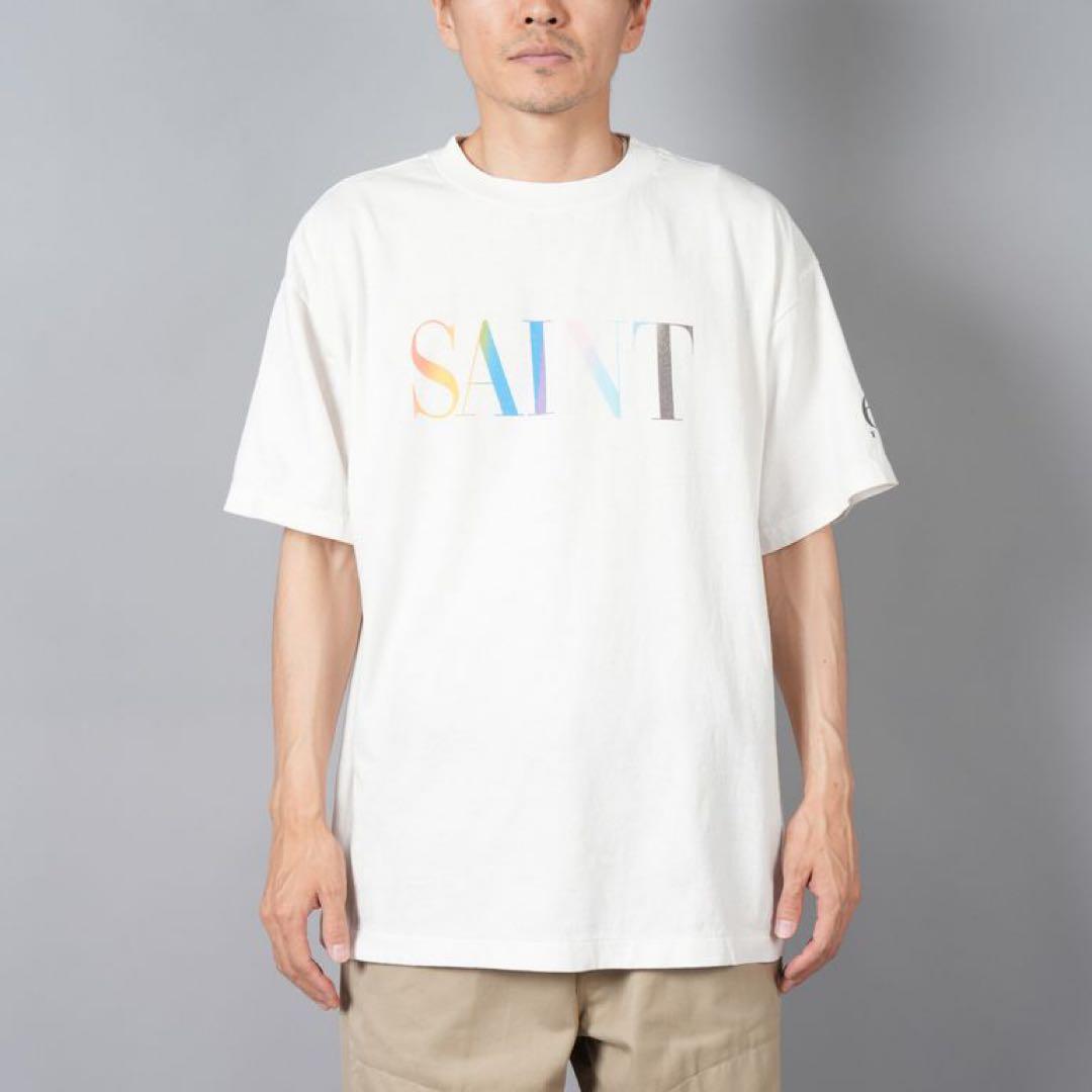 【極美品】SAINT MICHAEL RAINBOW SAINTロゴ Tシャツ