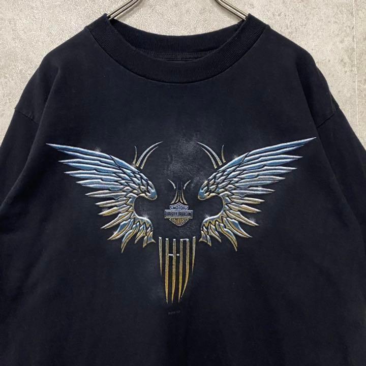 レア○USA製00s《ハーレーダビッドソン》両面プリントTシャツ/メンズL