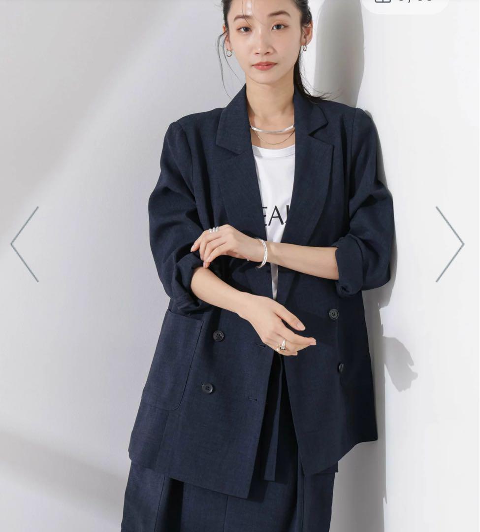 多機能素材ダブルジャケット　ナノユニバース