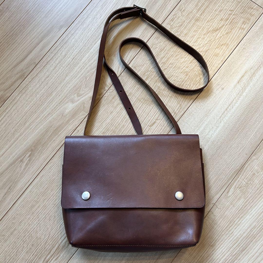 【激安アウトレット!】 MHL. | TOUGH LEATHER/ショルダーバッグ/レザー/BRW バッグ