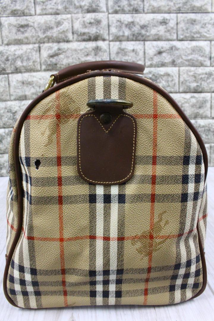 ▲BURBERRY/バーガリー ノバチェック ボストンバッグ ヴィンテージ