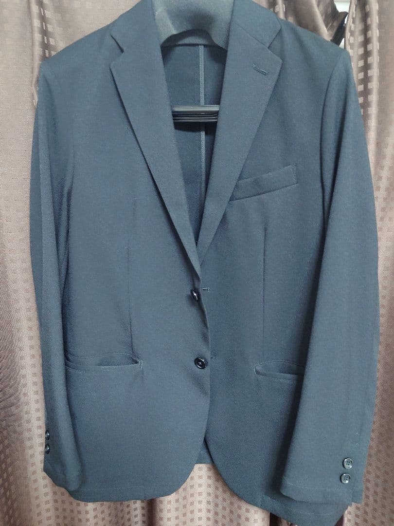 LANATEC セットアップ/背抜きジャケット＆イージーパンツ　ブラック　L