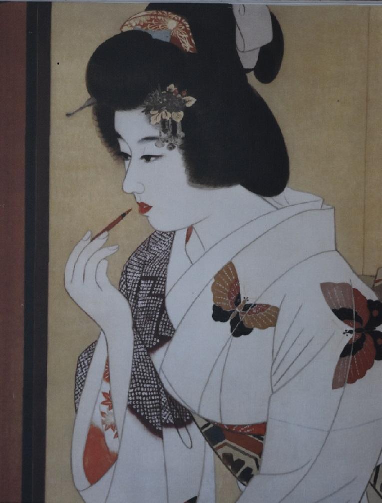 伊東深水「積雪」 真筆作品　証明書付き 伊東深水「積雪」 真筆作品 証明書付き