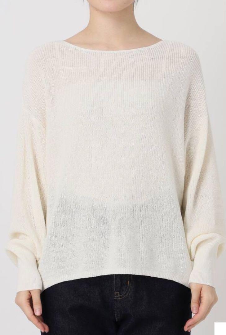 ✳︎完売品・試着のみ✳︎ SLOBE IENA リネン混畦ニット