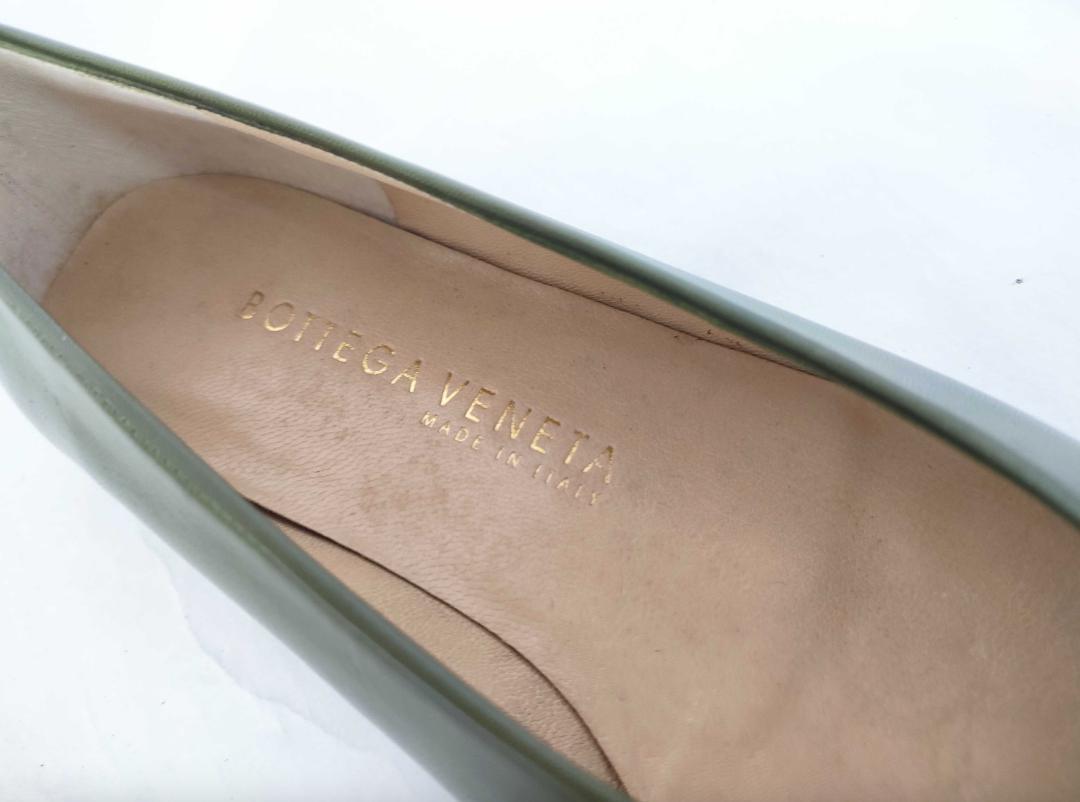 【美品】Bottega Veneta オリーブグリーン フラット革靴22.5cm
