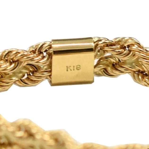 18金【ゴールドチェーン リング 7号】Yゴールド K18刻印入 日本製 新品！