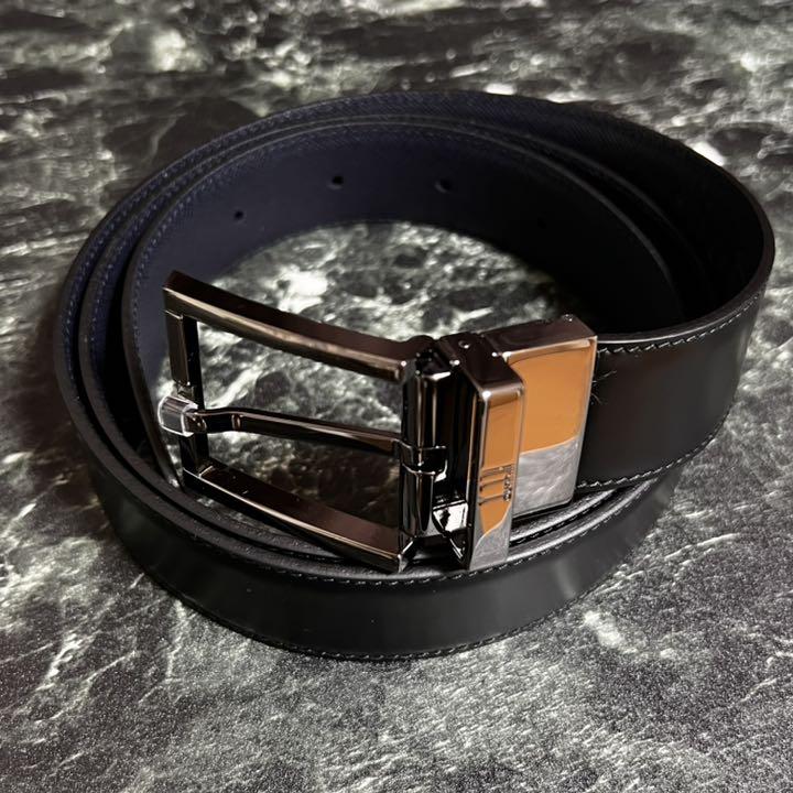 超激得SALE dunhill ブラック ブラック HPV229A wB38y-m45505810114 ダンヒル リバーシブルベルト 驚きの破格値