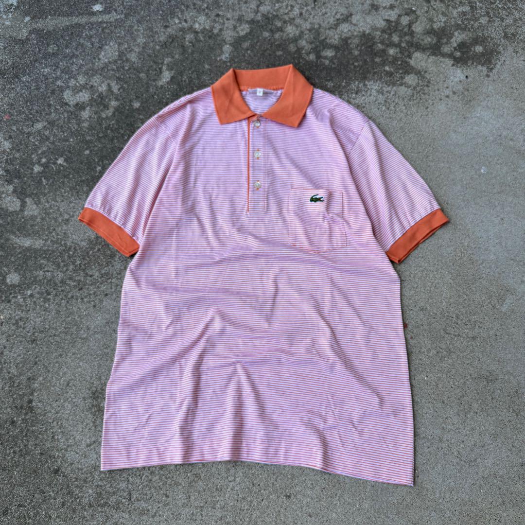 1980\'s LACOSTE S/S polo shirt border