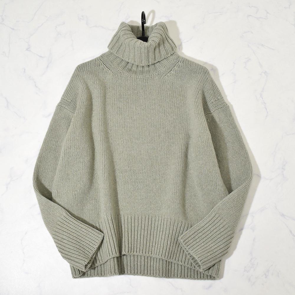 未使用 GALERIE VIE ファインウール タートル プルオーバー グリーン