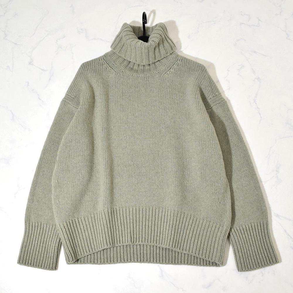 未使用 GALERIE VIE ファインウール タートル プルオーバー グリーン