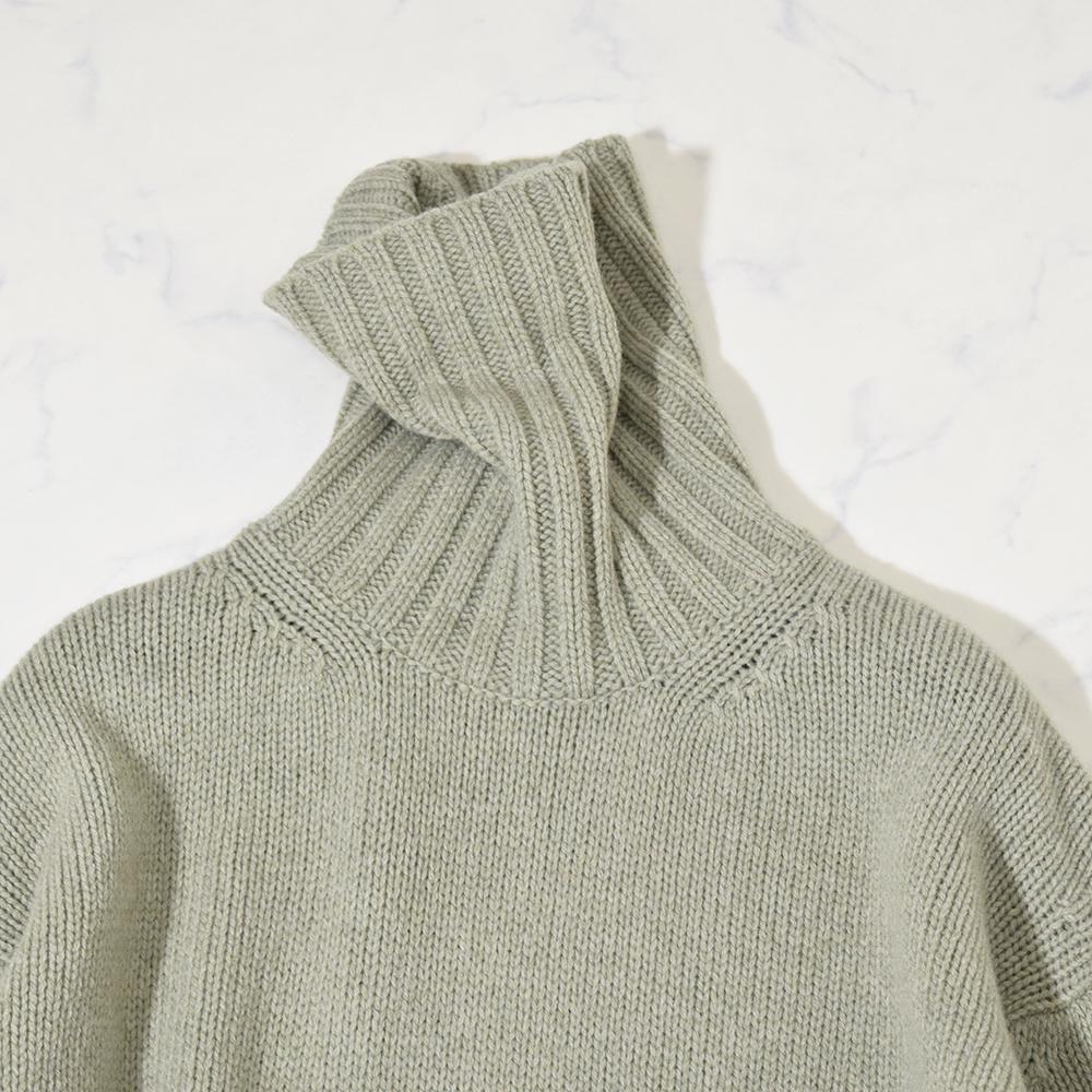 未使用 GALERIE VIE ファインウール タートル プルオーバー グリーン