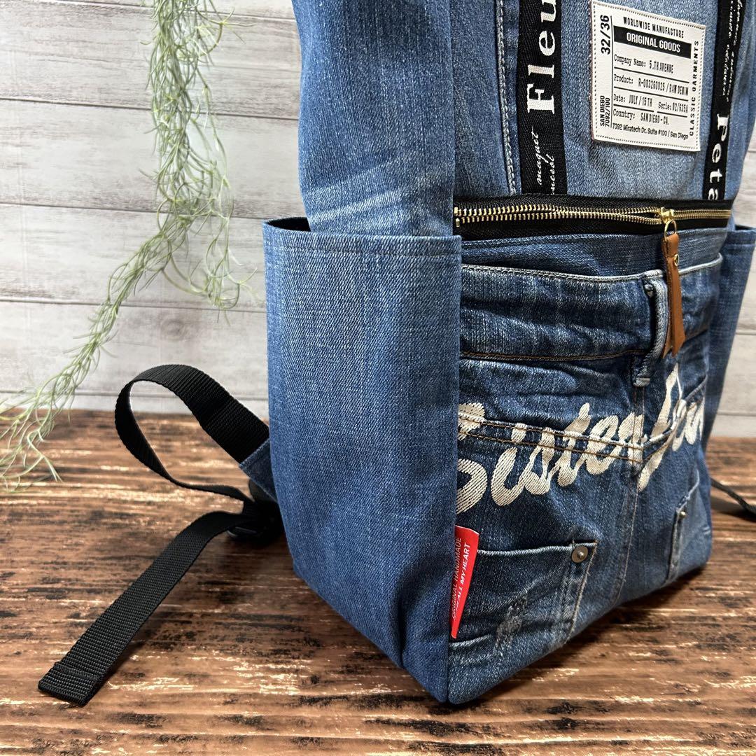 美品】ハンドメイド all denim トートリュック デニム リメイク