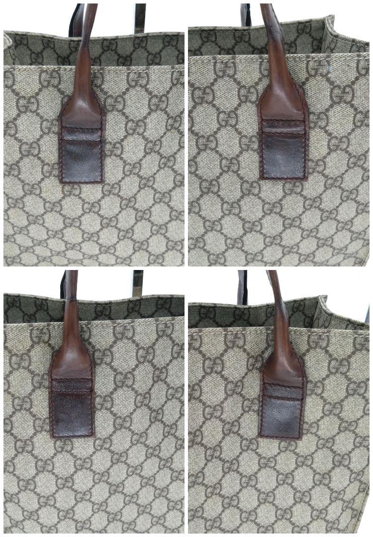 【美品】 GUCCI グッチ トートバッグ GG柄 キャンバス レザー A4可