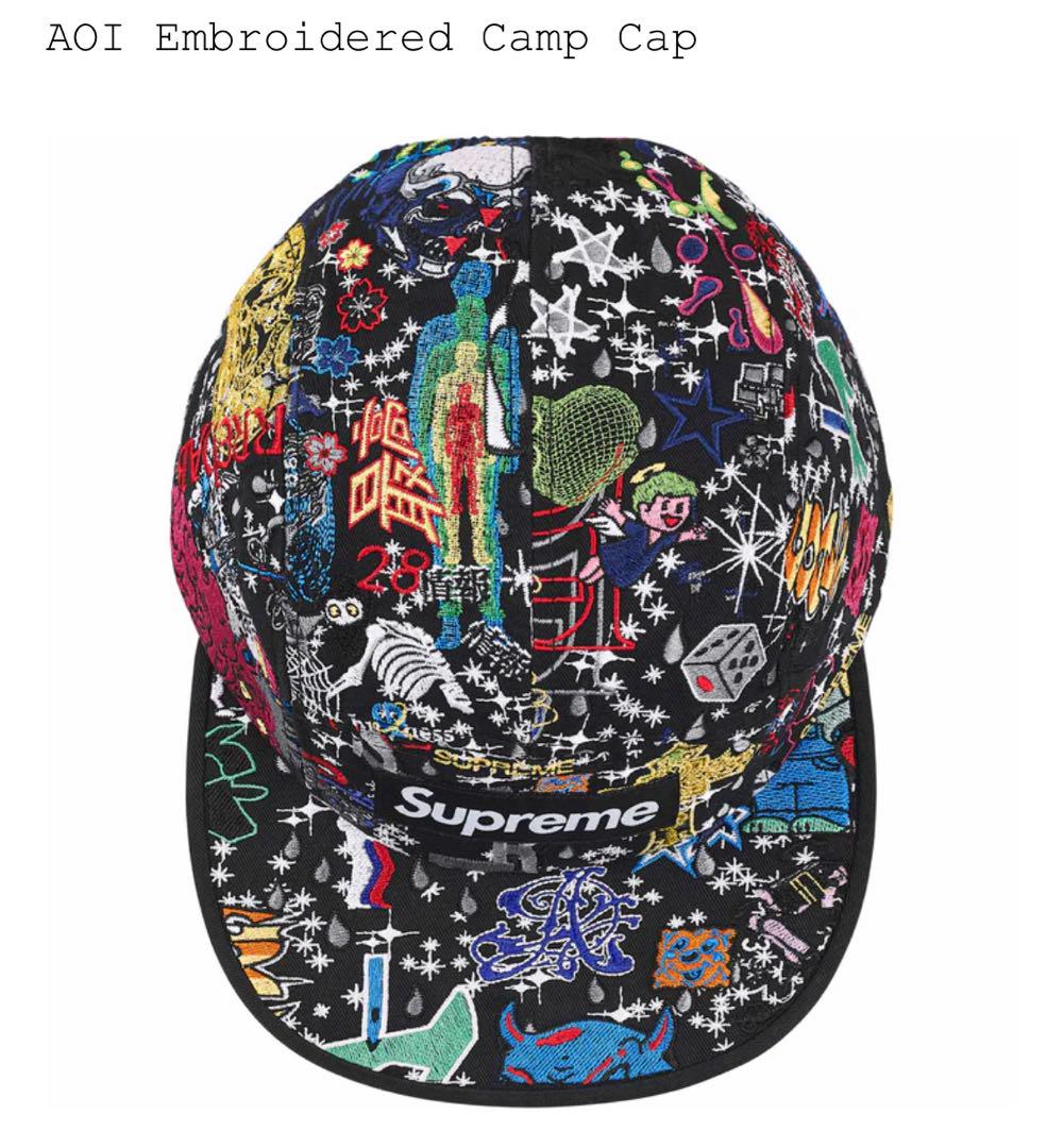 帽子 Supreme AOI Embroidered Camp Cap