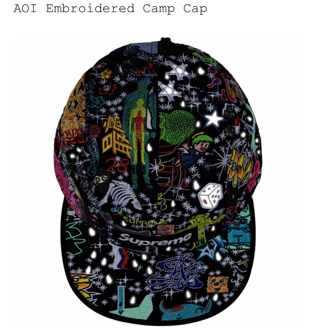 帽子 Supreme AOI Embroidered Camp Cap