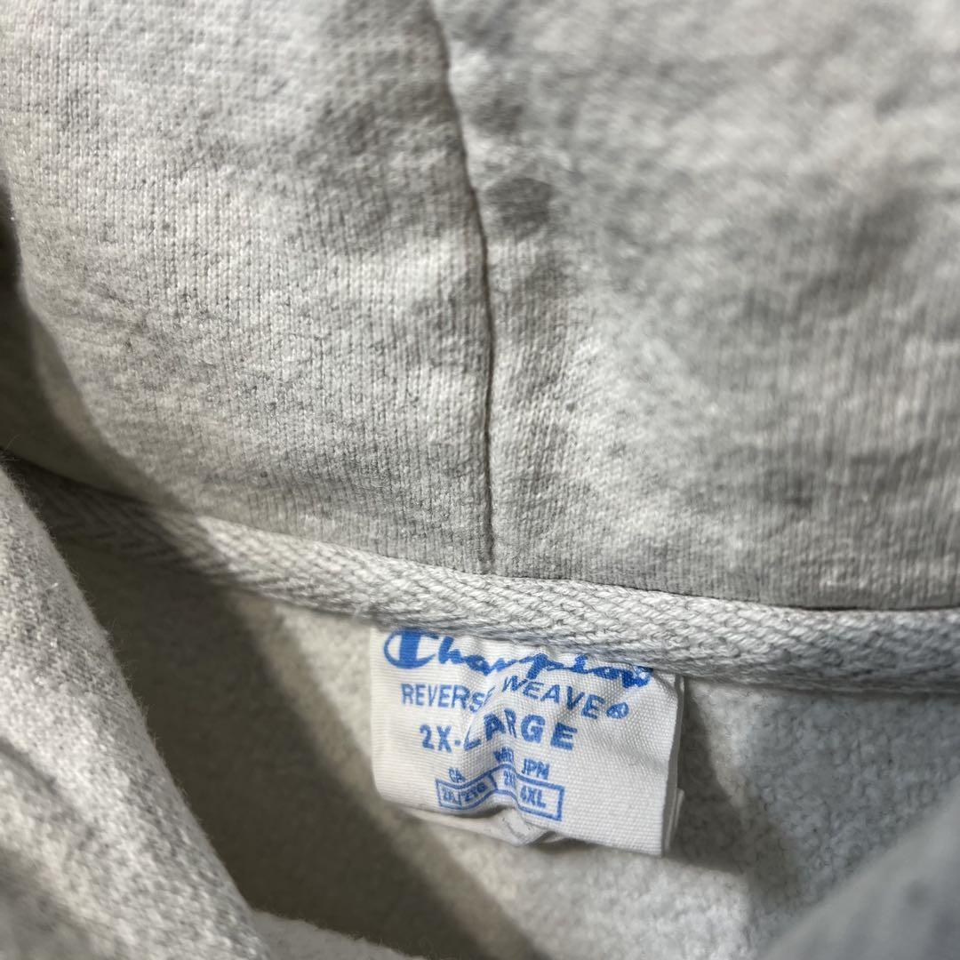 【US規格】希少サイズ Champion リバースウィーブ ロゴパーカー 2XL