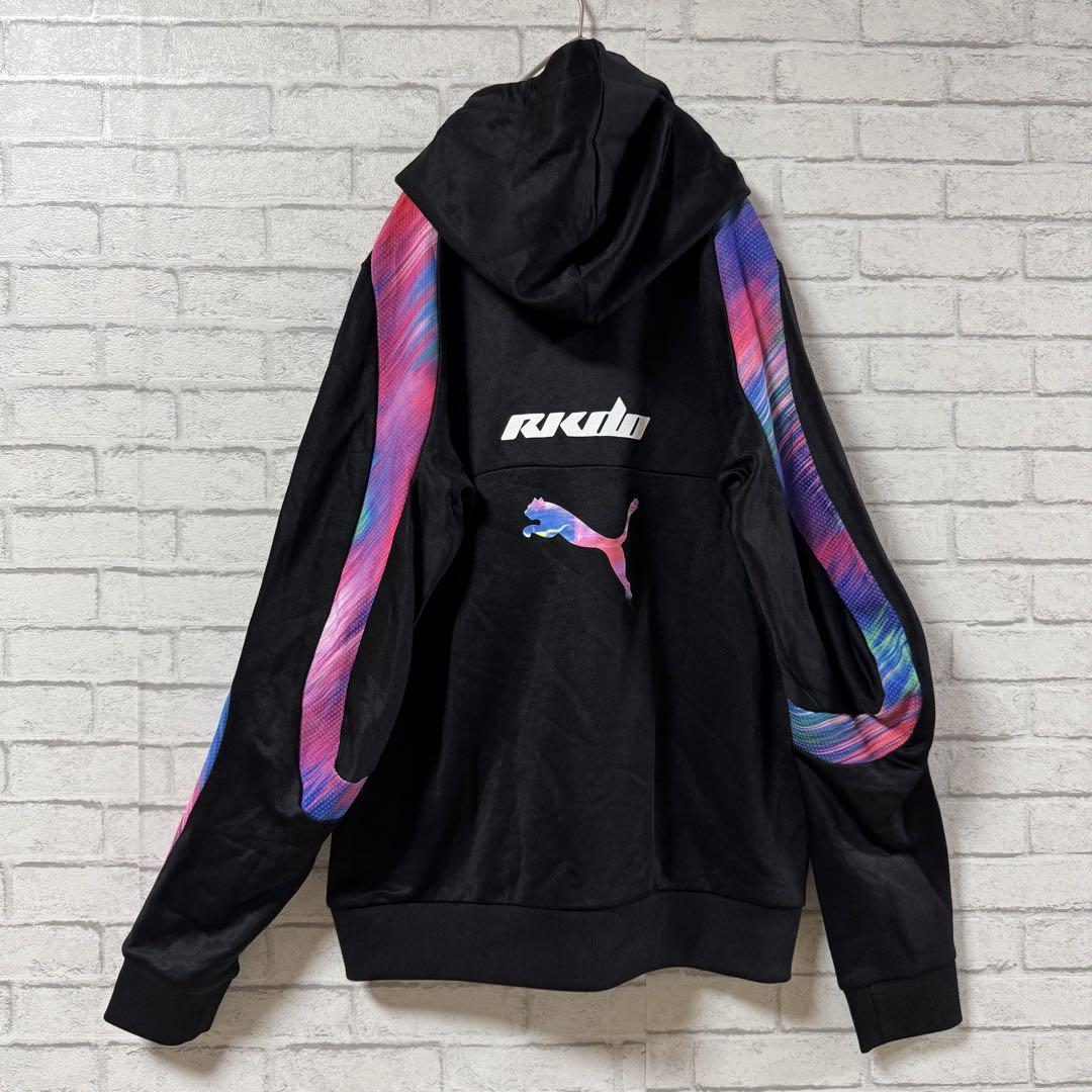 希少 新品 タグ付き PUMA プーマ RKDO パーカー バックロゴ 黒 M