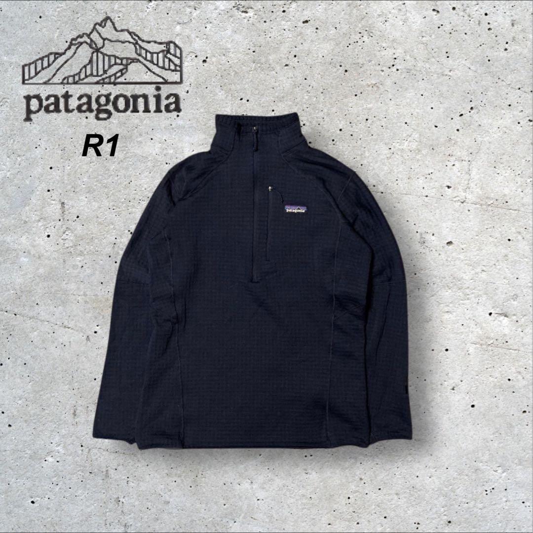 〈パタゴニア〉レギュレーター　R1 ハーフジップフリース　ネイビー　M 美品 d
