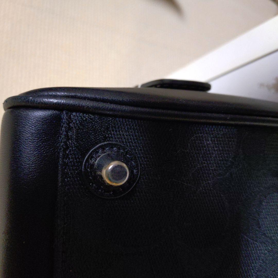 【超美品】COACH コーチ シグネチャー 黒 ハンドバッグ