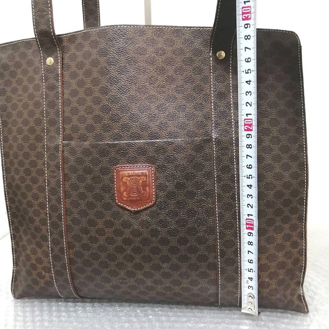 A4収納可】CELINE セリーヌ トートバッグ マカダム柄 肩掛け