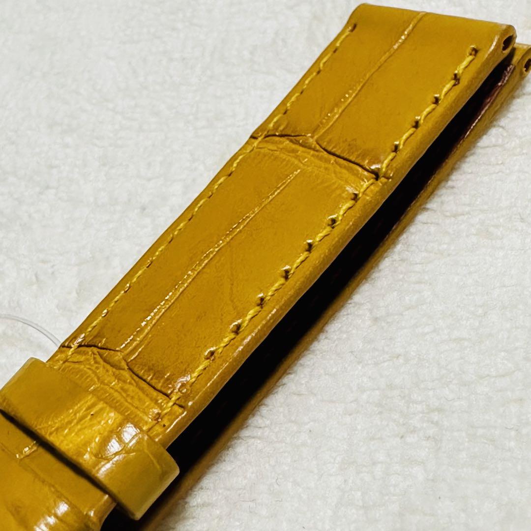 1464#18mm-16mmヘーゼルブラウン★本物クロコダイル腕時計用ベルト