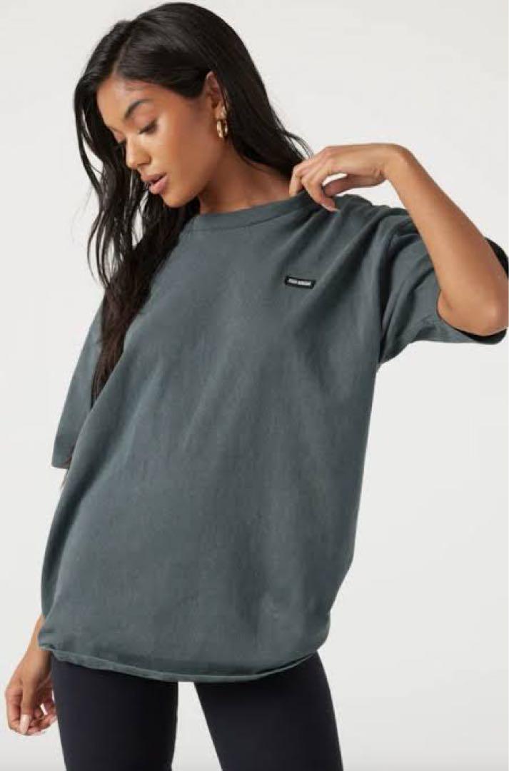 JOAH BROWN oversized crew teeグリーン