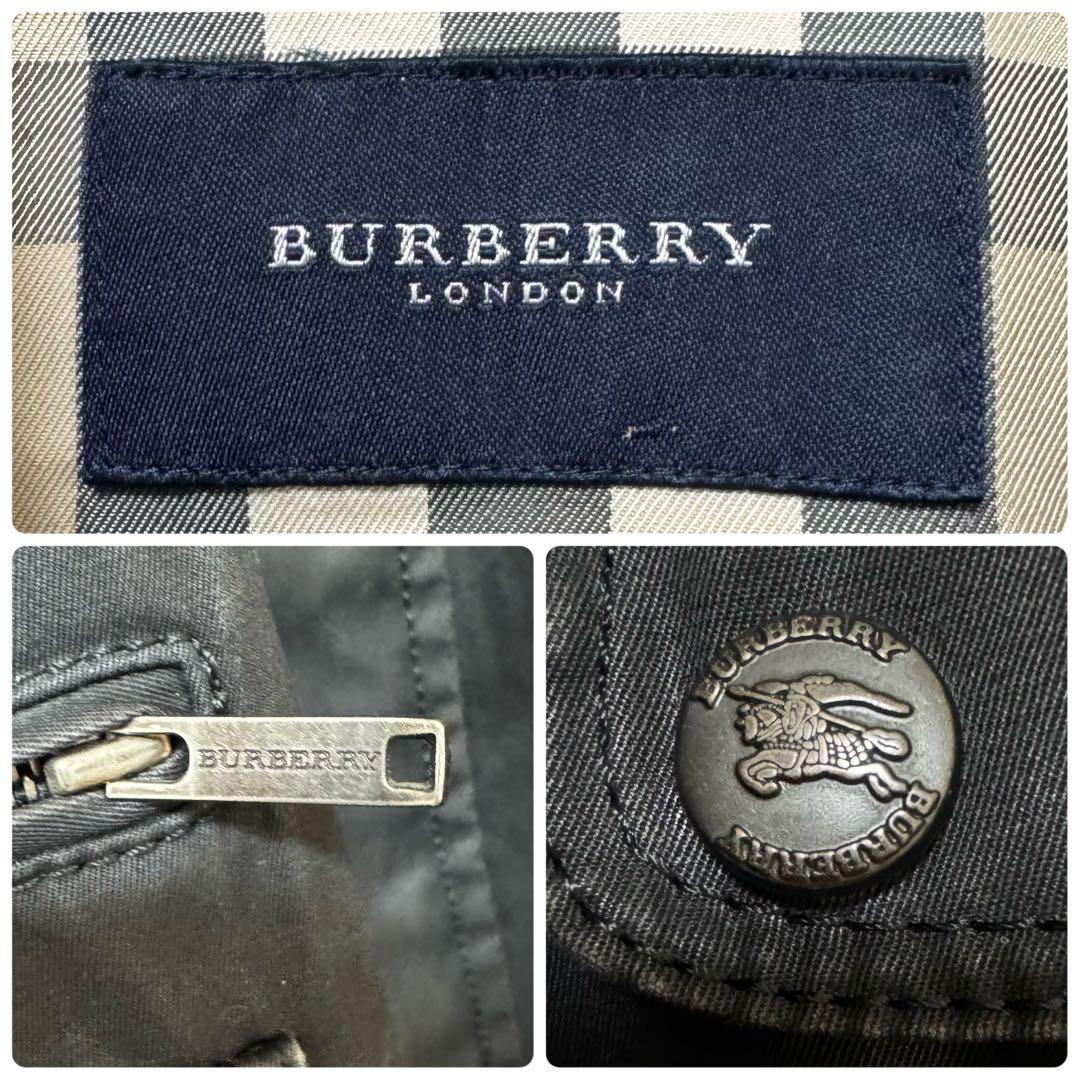 BURBERRY バーバリー ロンドン ジップブルゾン L メンズ ブラック 黒 BURBERRY バーバリー ロンドン ジップブルゾン L メンズ ブラック 黒