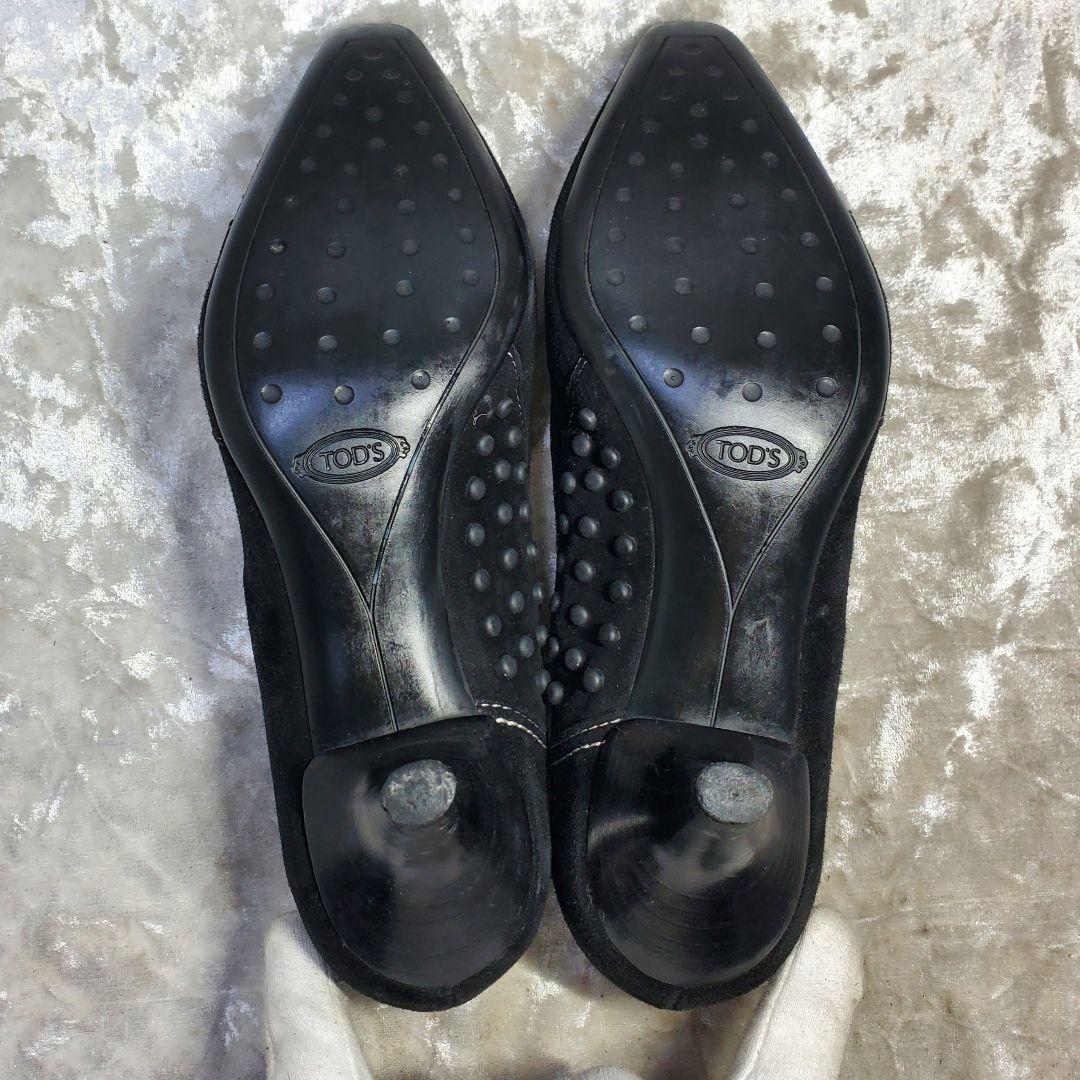 【美品】✨TOD'S トッズ 21.5cm パンプス スエード 黒 34
