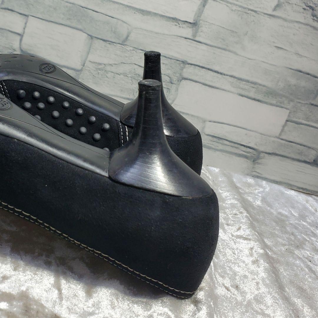 【美品】✨TOD'S トッズ 21.5cm パンプス スエード 黒 34