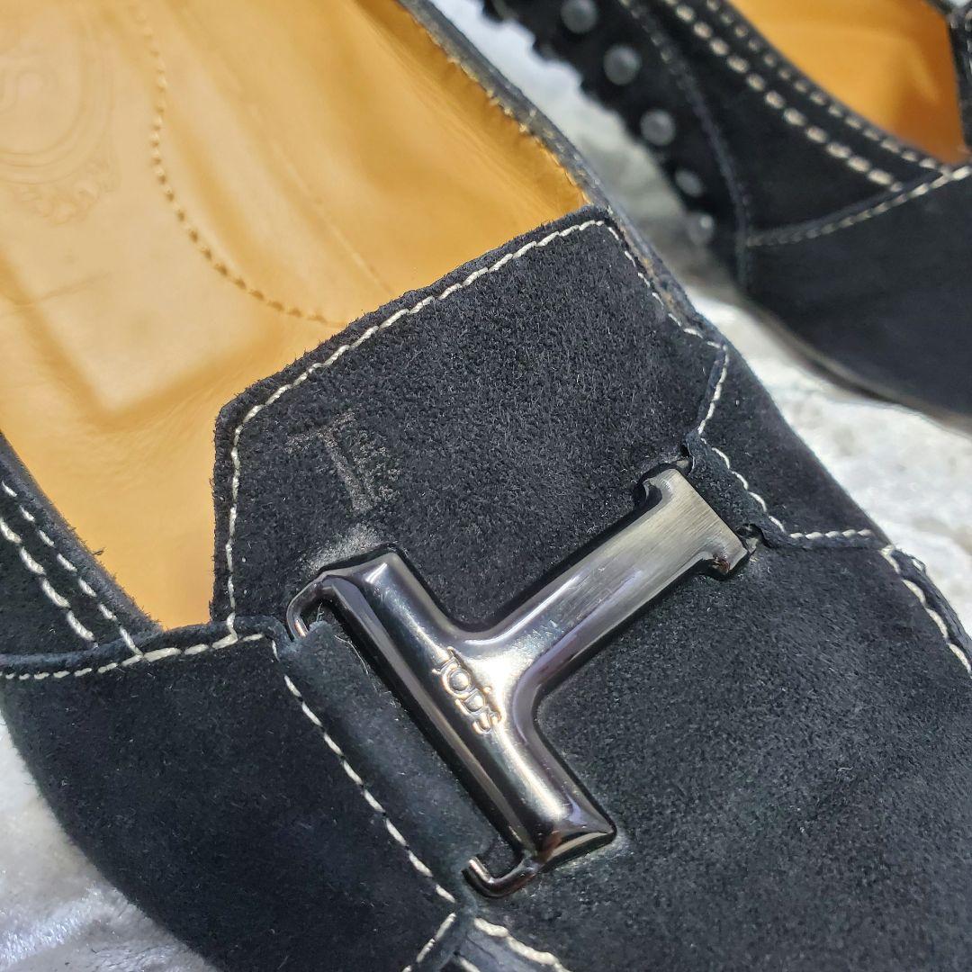 【美品】✨TOD'S トッズ 21.5cm パンプス スエード 黒 34